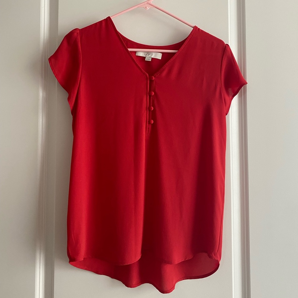 Red Loft blouse